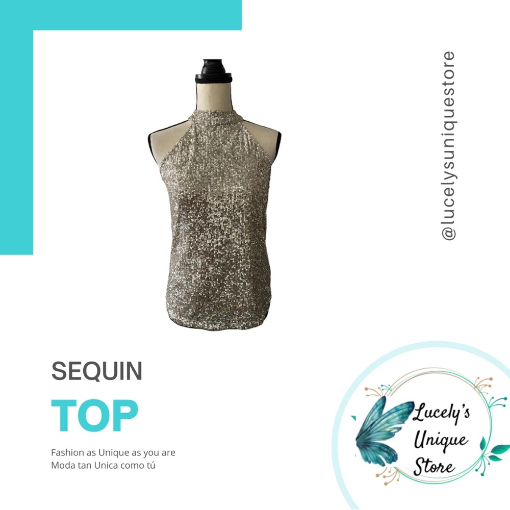 Cable & Gauge Sequin Top